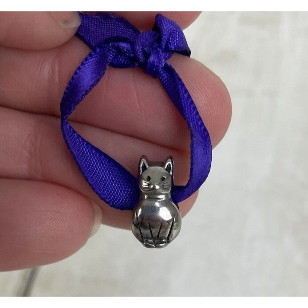 Hallmark Connections Cat Shaped Charm Bead Stainless Steel NWOT